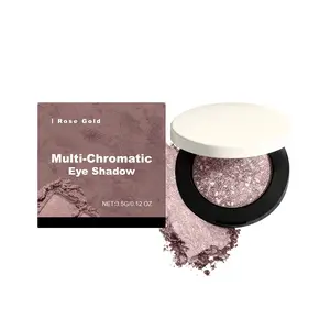 Rose Gold Glitter Cosmetic Eyeshadow Palette, Galaxy Diamond 3D Eye Shadow Cream, Long-Lasting No Smudge, Suitable for All Makeup Looks