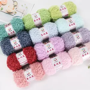 3pcs Soft Chunky Wool Yarn for Hand Knitting Crocheting Thick Fluffy Yarn for Scarf Hat Sweater Teddy Bear Style