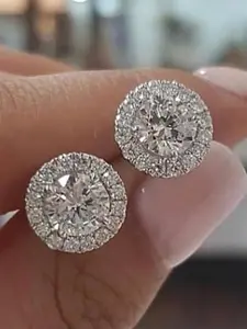Simple Rhinestone Decorated Stud Earrings, High Quality Earrings, Fashion Earrings Jewelry for Party, Daily Clothing Decor, Trendy All-match & Exquisite Jewelry for Birthday Gift, Studs Earrings