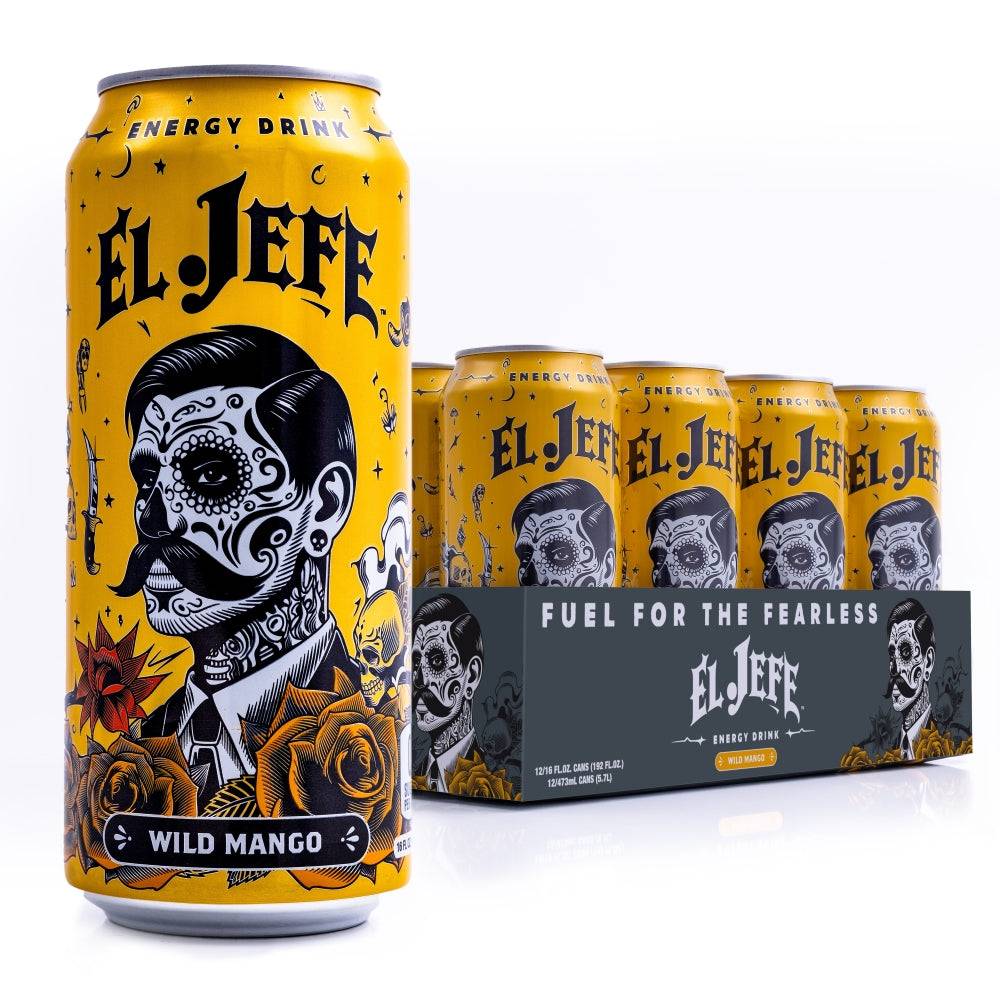 El Jefe WILD MANGO Energy Drink (Case of 12)