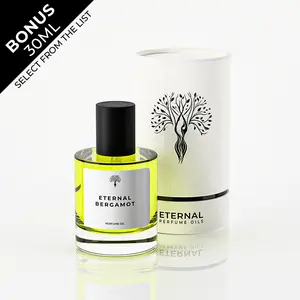 Eternal Perfume Oils – Eternal Bergamot Perfume Oil, Deep & Long-Lasting Unisex Scent | 50ml with Bonus 30ml Bottle of Your Choice