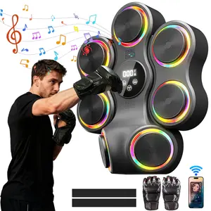2026 Music Boxing Machine for Adults & Kids Smart Bluetooth Training Equipment with Gloves Wall Mounted Workout Punching Machine for Home Office Gym