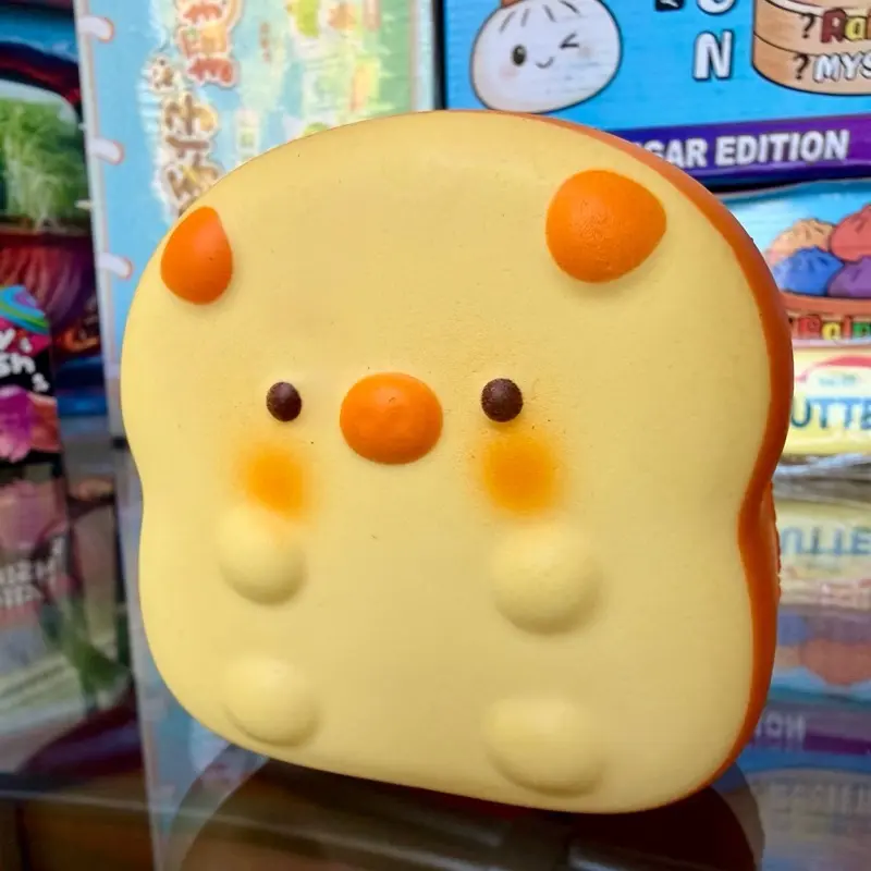 Bread-Shaped Piggy Squishy Toy