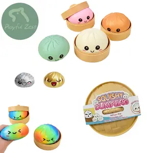 1/3/6 Pcs Smiling face emoji Big Dumpling Squishy - Dumplings sorpresa Mystery Bun Fidget Toy, Soft TPR Material, Stress Relief, Unboxing Surprise,Random Style per Pack.suitable for children to exchange gifts. Valentine's Day and Easter gifts.