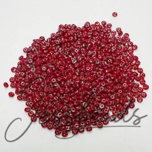 2 x 4mm Picasso Glass Donut Beads - 18 Colors