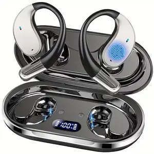 Open-Ear Wireless Bt 5.4 Ear Clip Earphones - Compatible with iOS, Android - Ideal for Travel, Business Scenarios