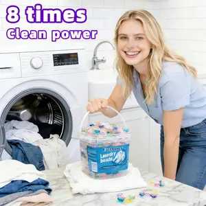 20/30/60PCS 7-in-1 Laundry Scent Booster Beads PET Material High-Efficiency Dye-Free Fabric Care with Concentrated Active Ingredients Pink Pastel Cleaning Pack Detergent Ball toilet bowl cleaners household essentials diatomaceous earth, Laundry Products