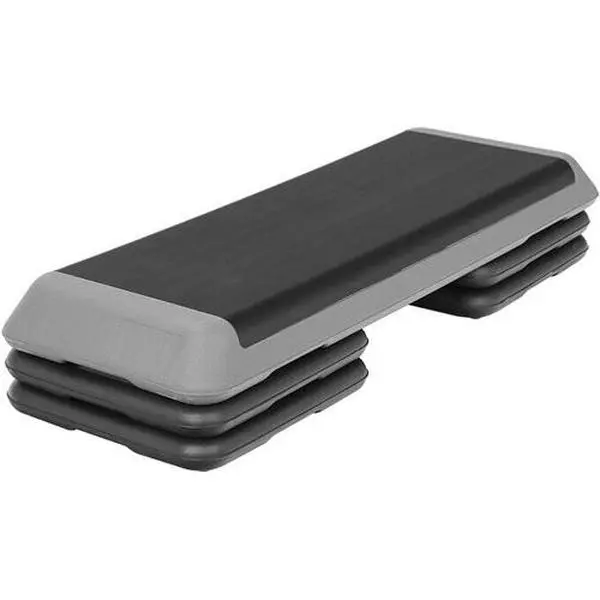 43-Inch Functional PVC Aerobic Step Platform - 3-Level Adjustable Stepper with Non-slip Surface for Home Gym Exercise, Workout Use, Three Levels