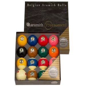 Aramith Duramith Tournament TV Billiard Balls, High-Gloss Finish, Compatible with Pro Cup Cue for Billiards & Snooker Sports