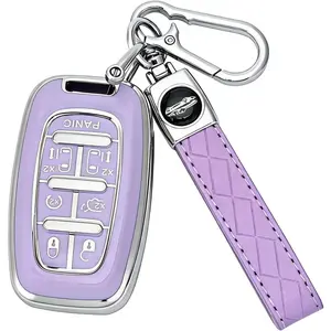 Key Fob Cover for Chrysler Pacifica, 7 Button Soft TPU Key case for 2017-2025 Touring, Pinnacle, Limited, Voyager, 2020 Proximity, Smart Remote Keyless 68217832AC, 68217832AB, M3N-97395900