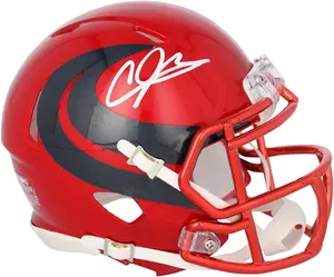 Andre Johnson Houston Texans Autographed Riddell Battle Red Alternate Speed Mini Helmet - Fanatics Authentic Certified