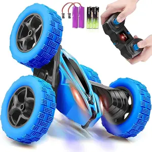 4WD Double-Sided RC Stunt Car for Kids, 2.4GHz Remote Control Toy with 360° Spins, Flips, All-Terrain Wheels
