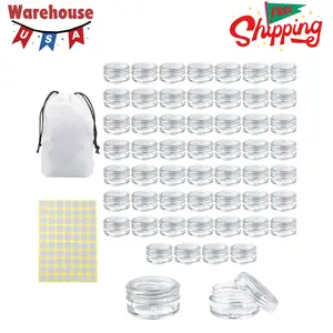 55Pcs 5 Grams Sample Containers with Lids and Labels