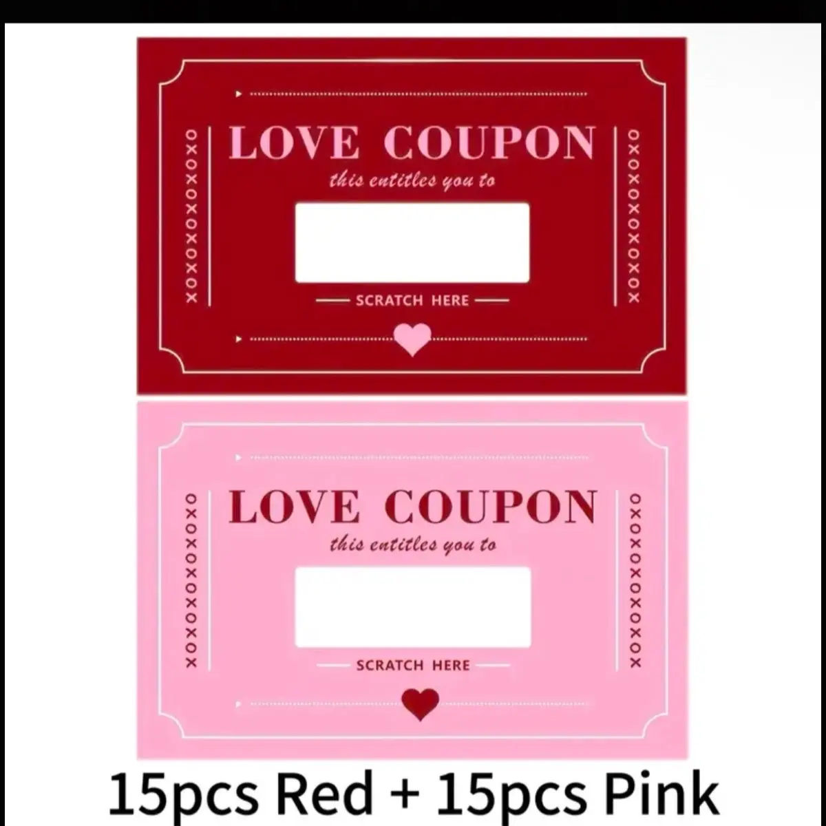 valentine exchange gift 30 pcs Romantic Scratch Off Love Coupon Cards, DIY Valentine'S Day Greeting Cards, English Language, Perfect for Engagement, Wedding, Miss You, Holiday Gifts for Couples