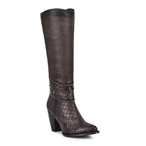 CU584 Bota Cuadra Embroidery Austrian Crystals Cafe