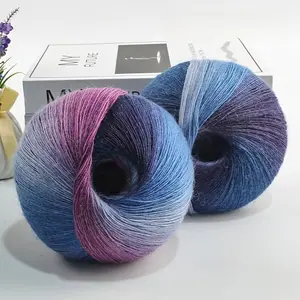 220g/1 Piece Set | Rainbow Colorful Gradient Rubik's Cube Yarn | Handmade Crochet Pure Fine Yarn | Suitable For Fashion Sweaters, Hats, Blankets, Cushions And Other Crafts