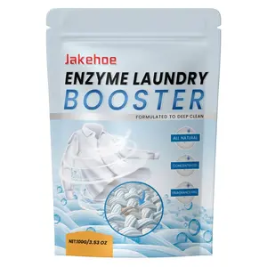 Laundry Booster Odor Remover - Unscented Enzymatic Clothes Stain Cleaner Powder, Natural Deodorizer with Bio Active Enzymes, Detergent Additive Eliminator for Sweat, Oil, Blood