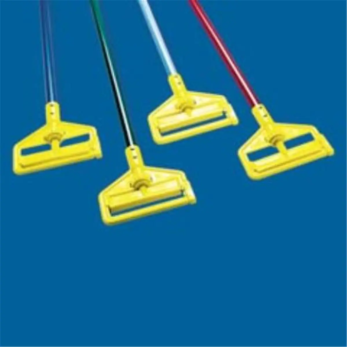212 MAIN Hardwood Floor Mop Handle - 60 in Yellow Plastic Slide Side Gate, Rubbermaid Commercial Products Wet Mop Handle for Wet Cleaning