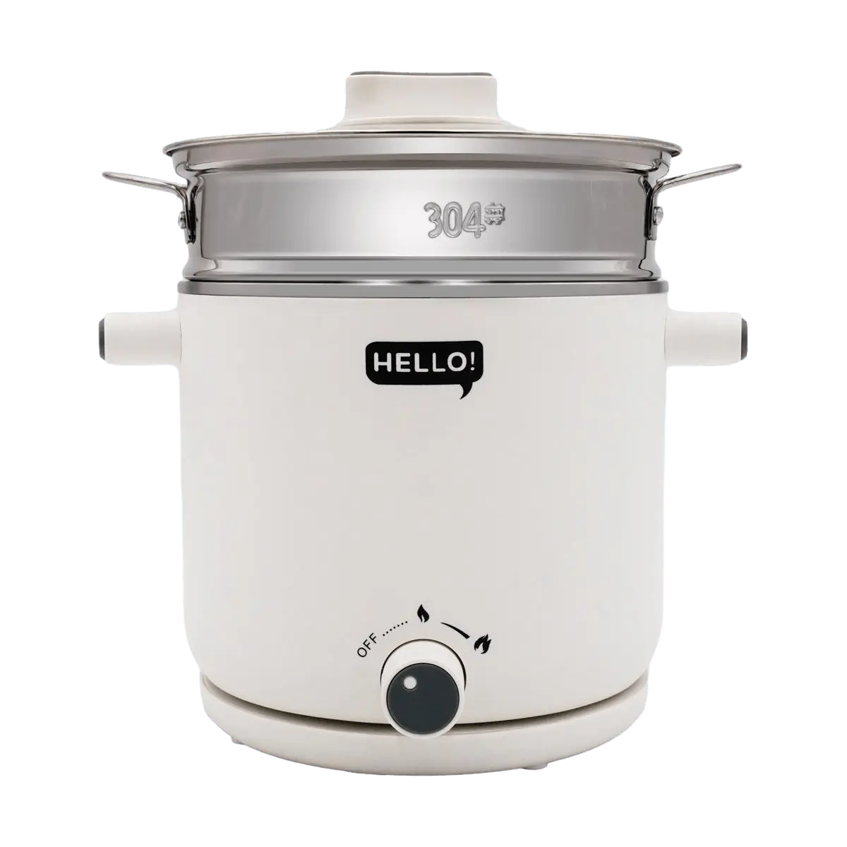 HELLO HOME Electric Multi Cooking Pot, 50.72 fl oz, White