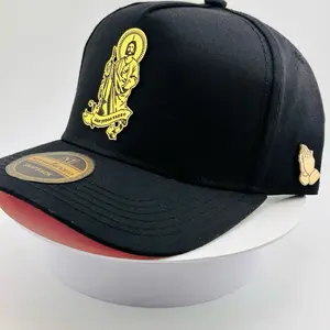 San Judas Tadeo Cap with Icon Design and Front Pocket, Adjustable Fit, Classic Style, Black Color