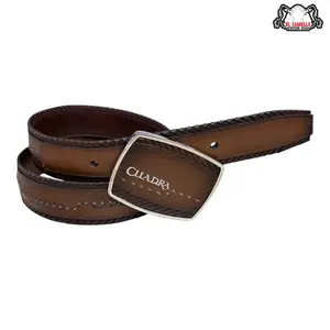 Cuadra Brown Leather Belt – Logo Buckle BC403
