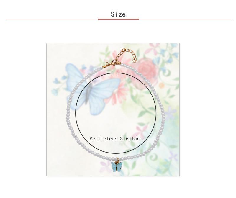 Elegant White Pearl Choker Necklace Small Round Pearl Wedding Butterfly Necklace For Women Charm Fashion Jewelry