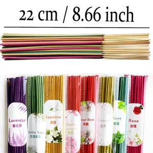 193/408/800/1600 Pcs Natural Aromatherapy Sticks Set, 22cm Length，Lavender，White Sage，Jasmine，Cherry Blossom，Dragon's Blood，Citronella，Mint，Rose Scents, Ideal for Relaxing Mood Boost, Home Decor Gift