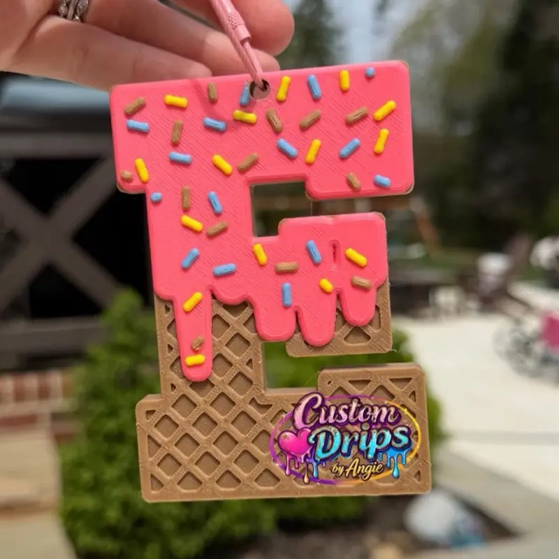 Pink Drip Bag Tag