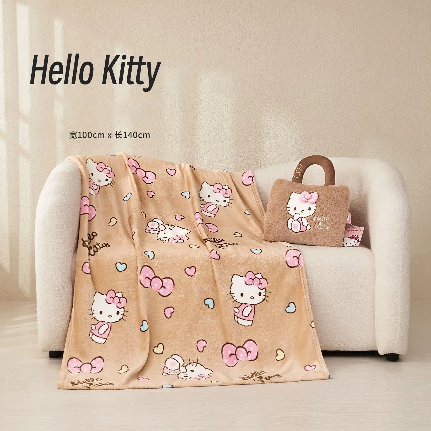 Sanrio Hello Kitty authorized multifunctional pillow blanket 2-in-1 soft skin friendly warm winter soft warm home good item
