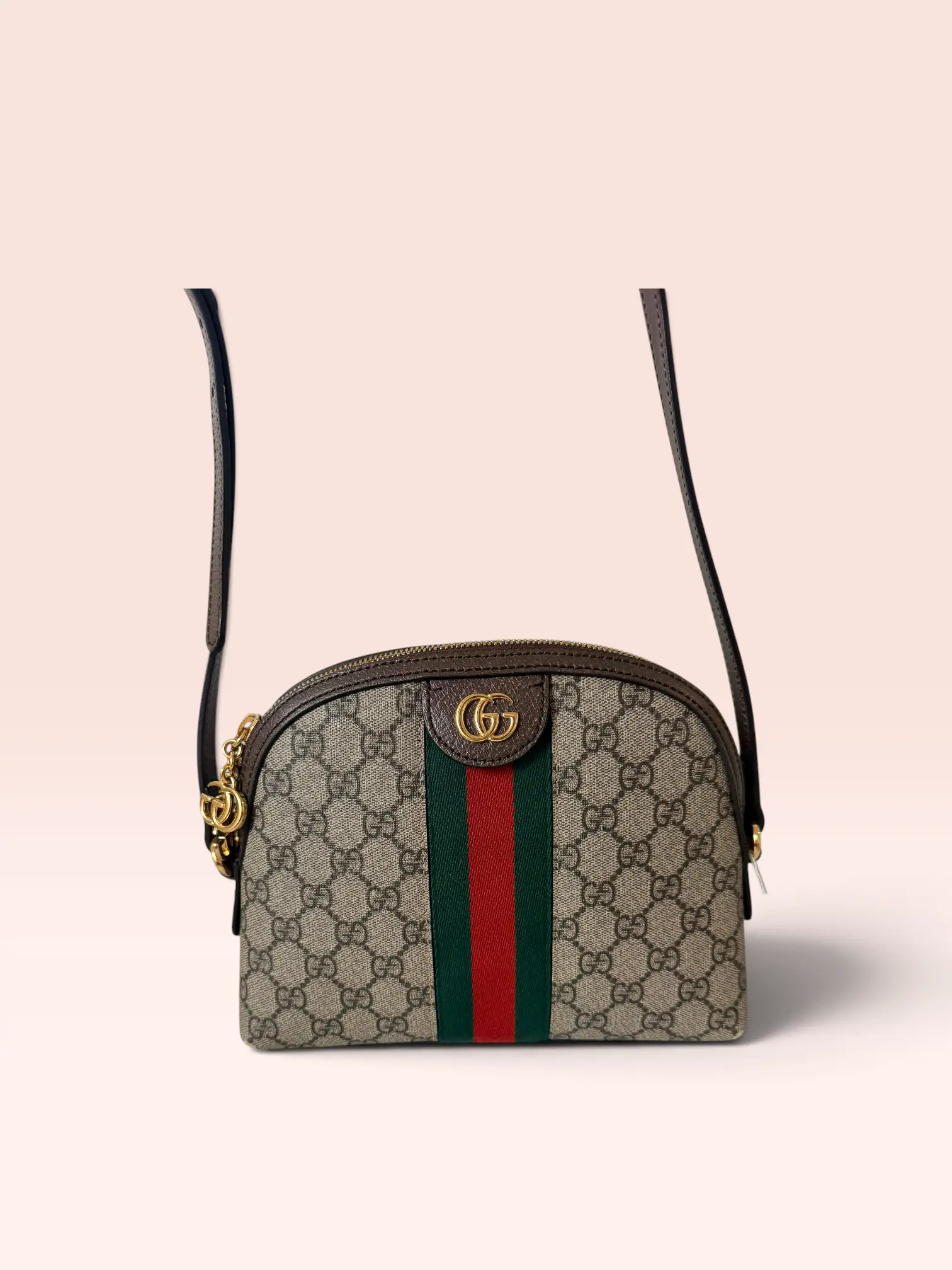 Pre-owned GUCCI Coated Canvas Crossbody Bags GG Supreme Ophidia Crossbody Bag