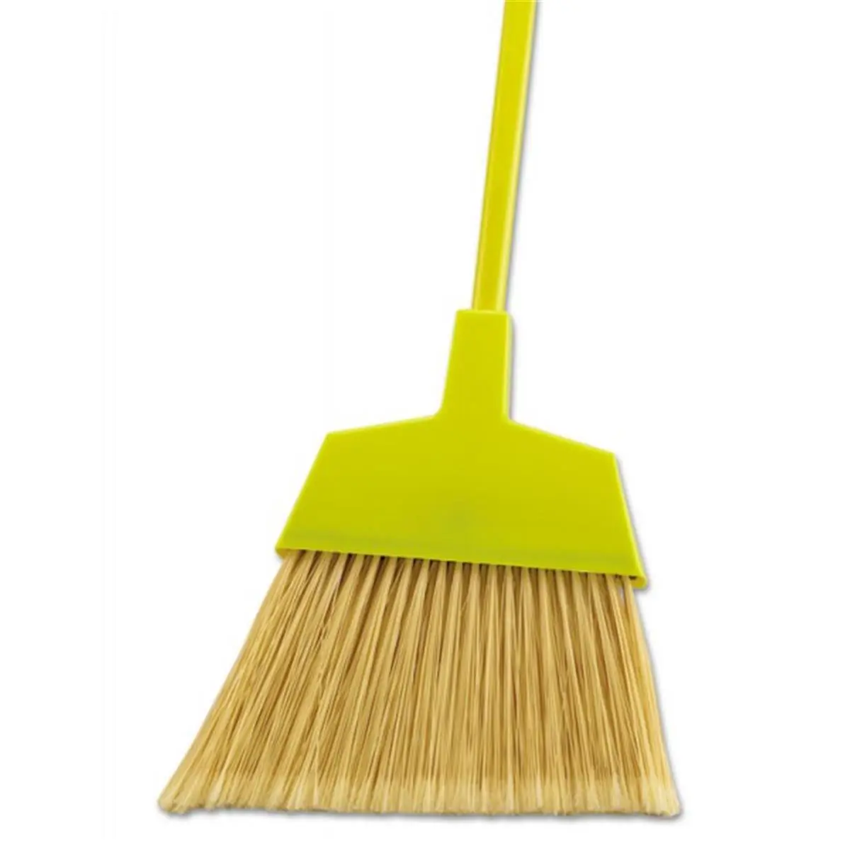Traditional BW Poly Bristle Angler Broom, 53 in. Handle, Yellow - 12 per Case