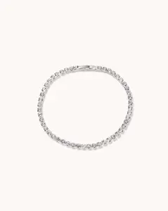 Round Tennis Bracelet - Silver