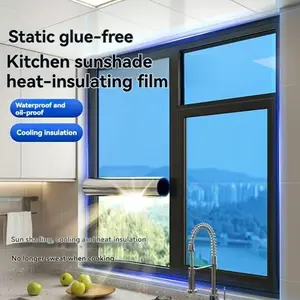 One-way privacy window film, UV protection, heat blocking, anti-peep, non-adhesive electrostatic adhesion, window privacy films for home, office, car