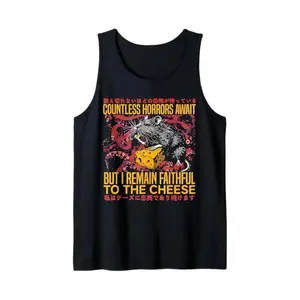 I Remain Faithful To The Cheese Vintage Japanese Rat Lover Tank Top, Unisex Tank Top