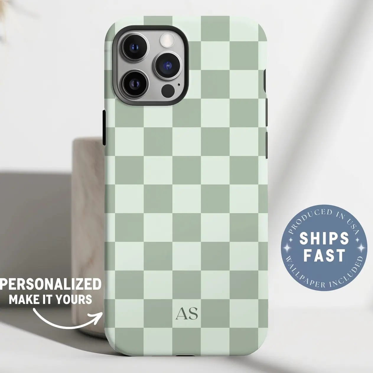 Personalized Sage Green Phone Case Custom Monogram phone Case Checkered Green Phonecase Checkerboard Phone Case with Initials Checker Case - TikTok Shop Personalized Sage Green Phone Case Custom Monogram phone Case Checkered Green Phonecase Checkerboard Phone Case with Initials Checker Case - TikTok Shop