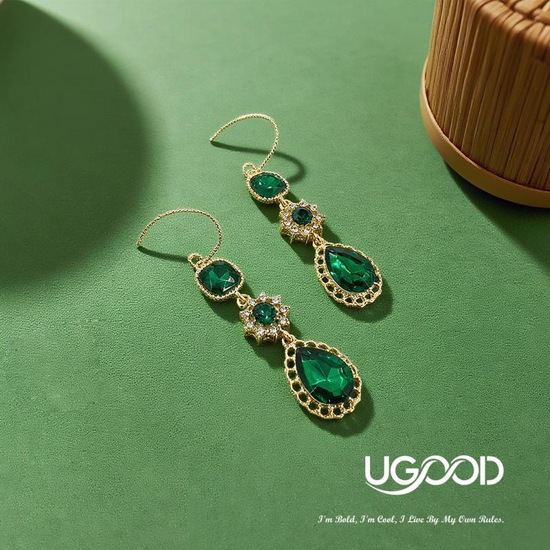 Gem De UGood Jewelry Set, Forged with Zicron and Brass, Necklace and Eardrop Set Amplifies Statement and Aesthetics for Party and Prom Occasions, Gem UGood Uplifts your Aura and Confidence