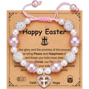 Bracelet First Communion Confirmation Baptism Christian Religious Easter Graduation Gifts for Daughter Granddaughter Niece Goddaughter