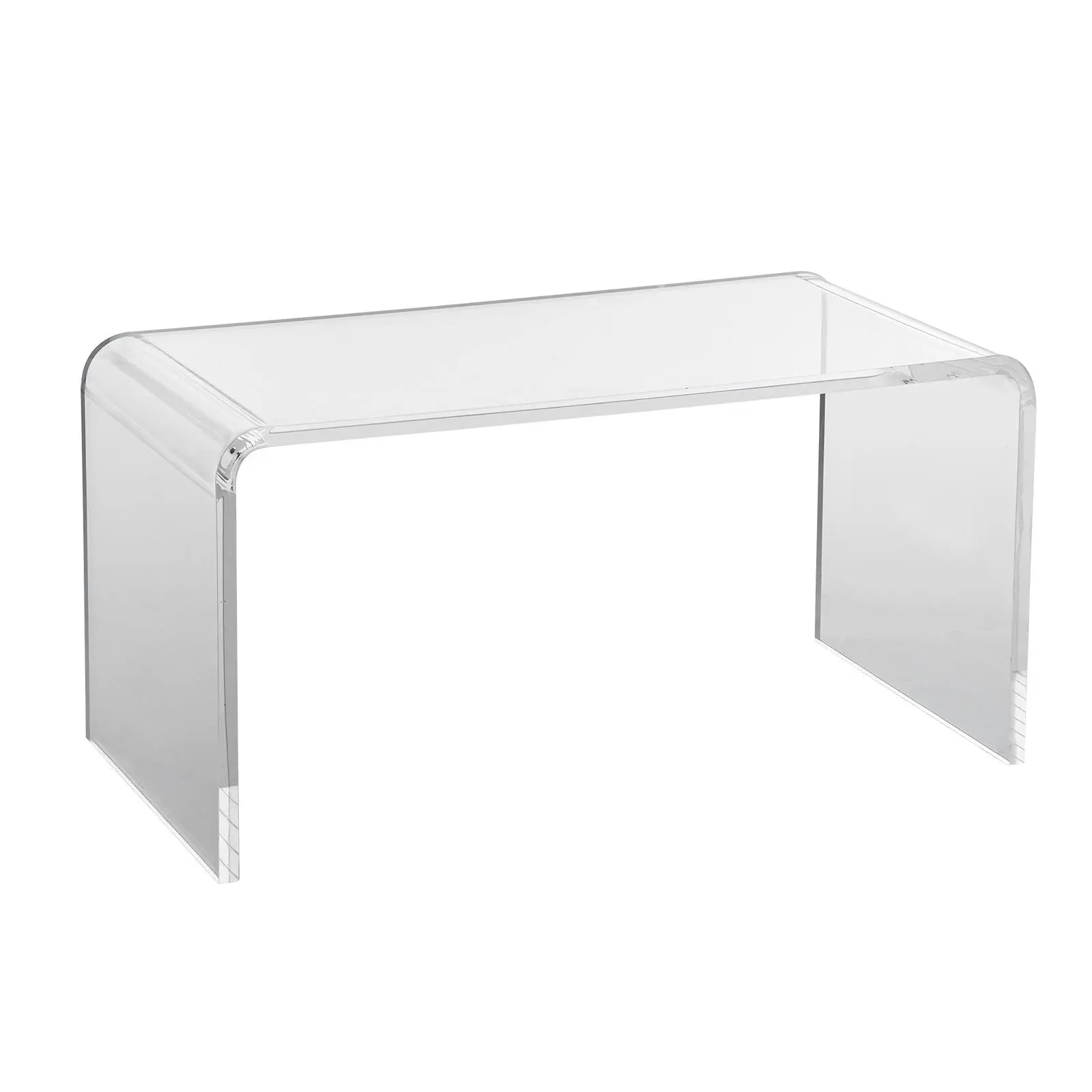 【SummerFinds】VEVOR Acrylic Coffee Table,  , C-Shaped Clear Acrylic End Table, 16.3 inch high Transparent Acrylic Side Table, for Coffee, Drink, Food, Snack used in Living Room, Courtyard, Terrace
