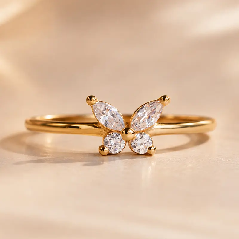 1 PC Women's Ring, Butterfly Design，sparkling rings for women,accessories adults, funky unique accessories ,promise rings for gf, engagement rings, accessories for women,4th of july accessories, Suitable for parties, festivals, gifting, and daily wear