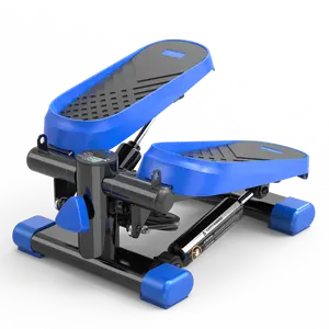 NEWZOME Home Office Exercise 330LBS Capacity Mini Stepper with Resistance Bands, LCD Monitor for Full Body Workout and Adjustable Stride