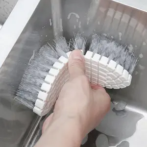 Without Dead Corner Multi Purpose Heavy Duty Scrub Brush, Bendable Body for Convenient Scrubbing