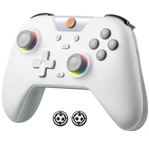 X05  Gaming Controller for PC/Android/Steam Deck- Gamepad with Hall-Effect Joysticks & Triggers, Turbo Function, Rumble Vibration, RGB Lighting, Comes with Extra Thumb Grips