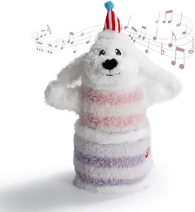Fuzzwoof Birthday Cake Dog Toy, Dancing with Echo Function Feature, Singing Birthday Songs, Interactive Dog Toys, Plush Stuffed Puppy Toy, Birthday Gift for Dogs