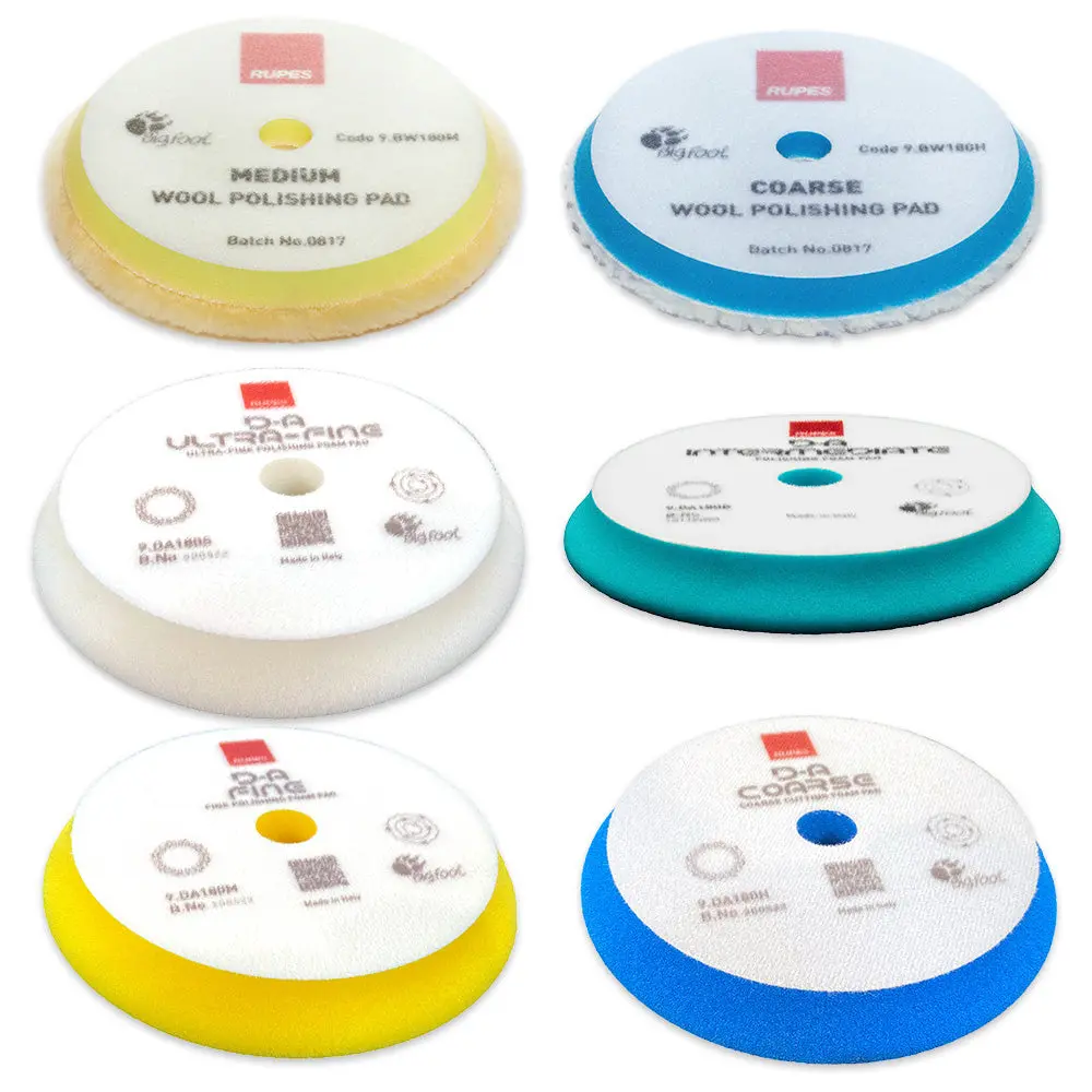Rupes Foam & Wool Pad Kit, Automotive Car Detailing Accessory for Polishing Machines & Maintenance