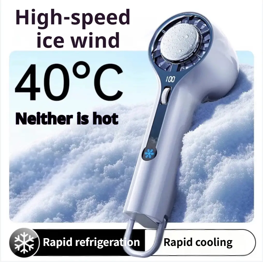 Portable Handheld Fan,High Speed Turbo Personal Fan with 100 Speed Adjustable, Battery Rechargeable, Digital Display, for Travel Camping Outdoor, Gift