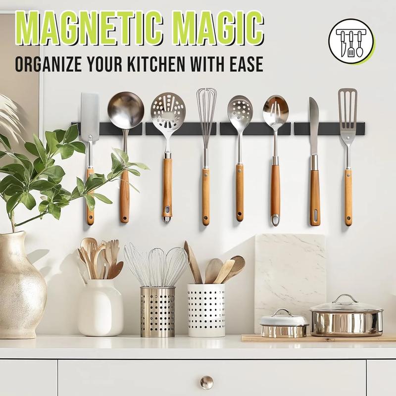 12 Pack Powerful Neodymium Magnets, Strong Rare Earth Magnet Heavy Duty, Bar Magnets with Double-Sided Adhesive for Fridge, Office, Kitchen, Fishing, DIY - 60x10x3mm (N25)Quesear