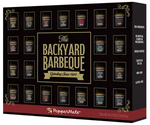 The Backyard Barbeque Spice - 22 Spice Grilling & Cooking Seasoning Collection, Global BBQ Rubs & Blends, 1 oz Jars Gift Box