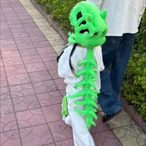 Lightweight Plush Dinosaur Mask, Animal Head Mask, Fun Skull Headband Toy, Halloween Party or Role Play Costume, Soft Breathable Fabric, Comfortable Long Wear, Accessories