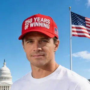 USA 250th Anniversary Hat 250 Years of Winning 3D Puff Embroidery Cap 1776 American Heritage Patriotic Baseball Hat Adjustable Snapback Red Cap for 2026 Celebration & July 4th Patriotic Gift for Men & Women