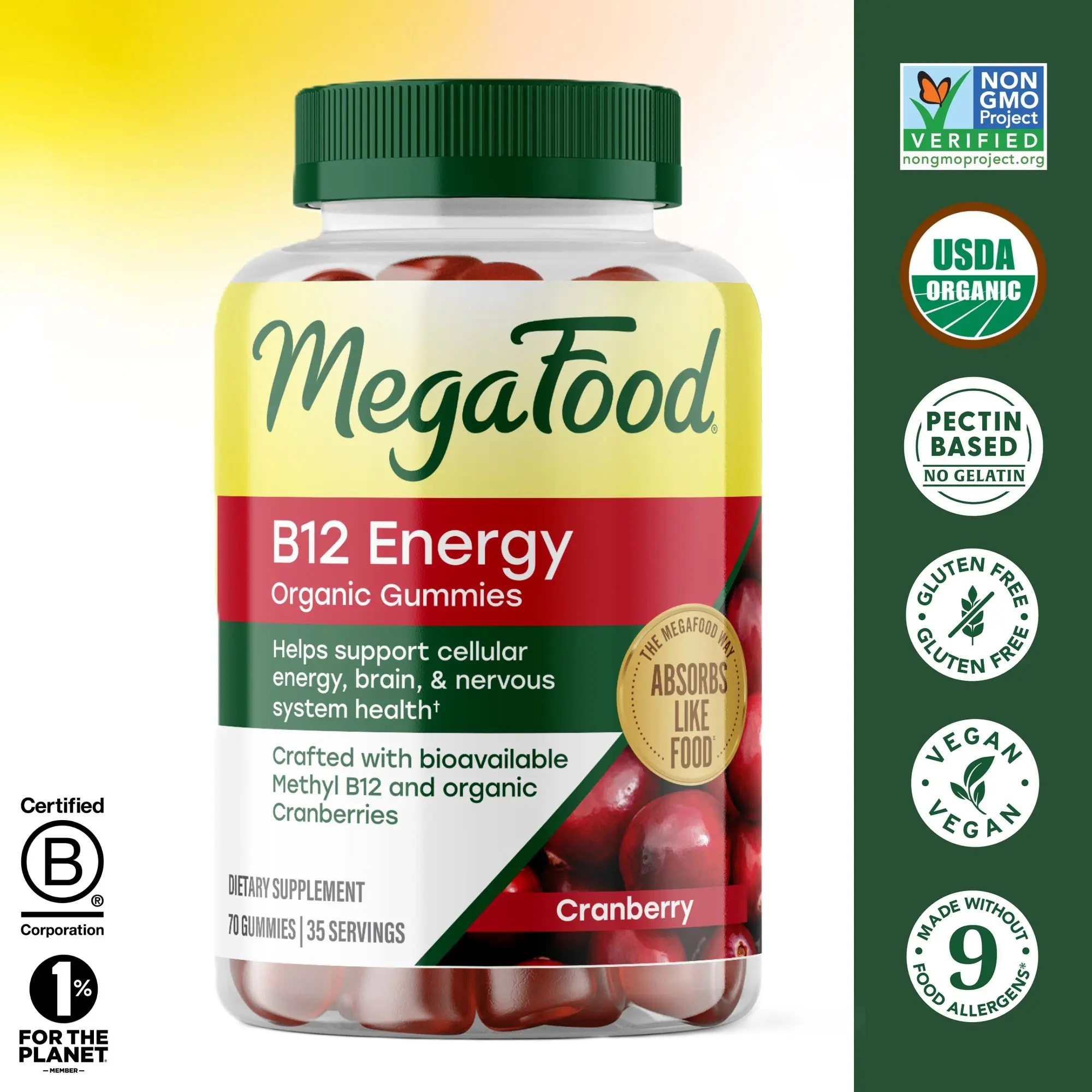 MegaFoods B12 Energy Gummies (Cranberry) MegaFoods B12 Energy Gummies (Cranberry)